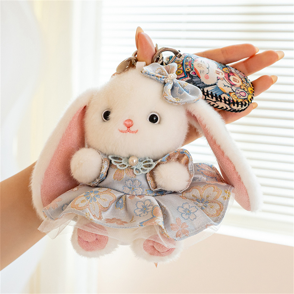 Vintage Toy Collector - Portachiavi in peluche con coniglietto dalle