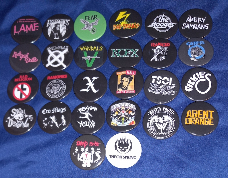 Collectible Vintage Brooches - Spille Vintage Punk Rock USA: Badge