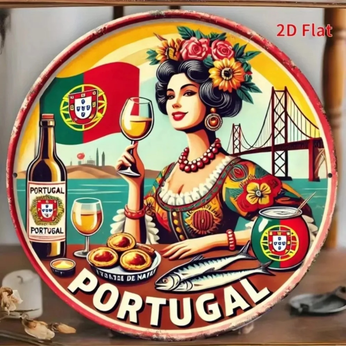 Vintage Collectible Tins - Insegne in metallo rotonde vintage retrò