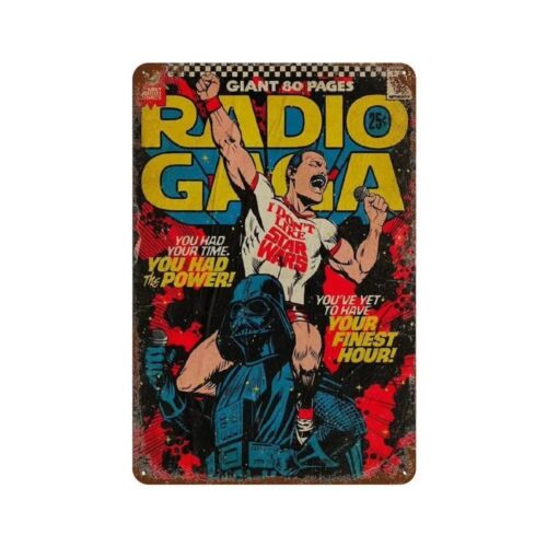 Vintage Collectible Tins - Y1, Queen Radio Gaga, decorazione da