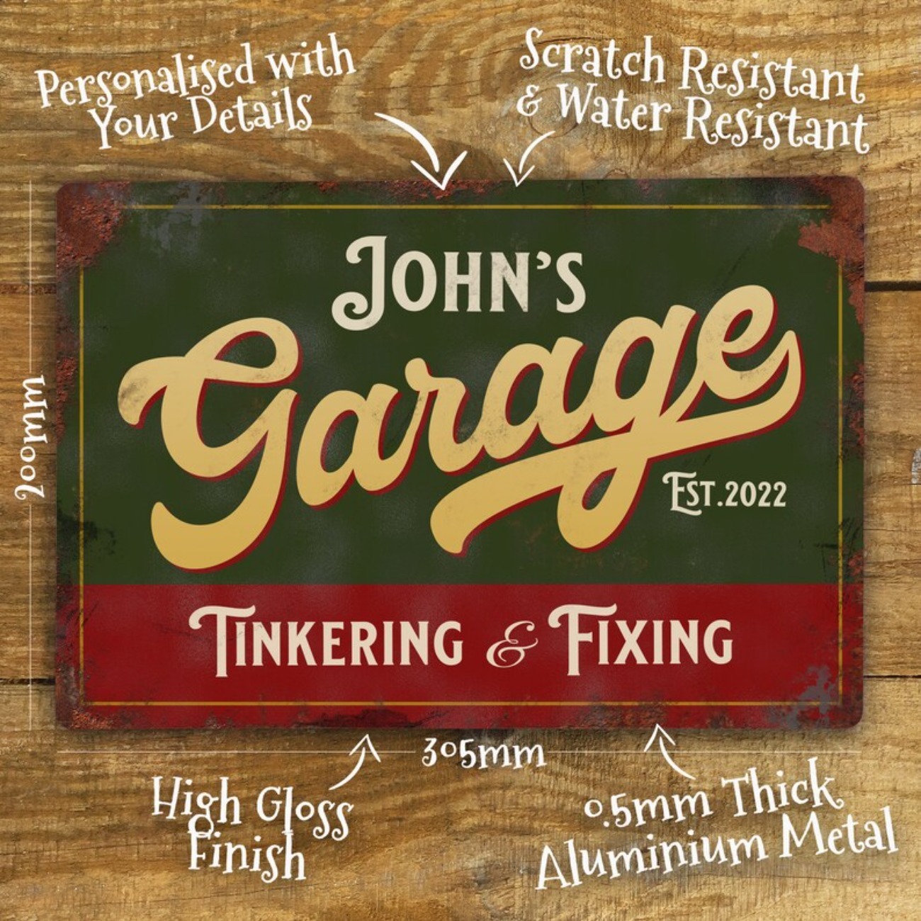 Targa in metallo per garage pe - Vintage Collectible Plates recensione e prezzo