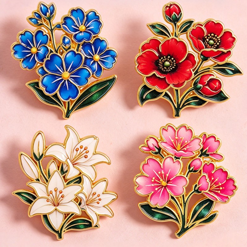 Spilla smaltata floreale vinta - Vintage Items recensione e prezzo