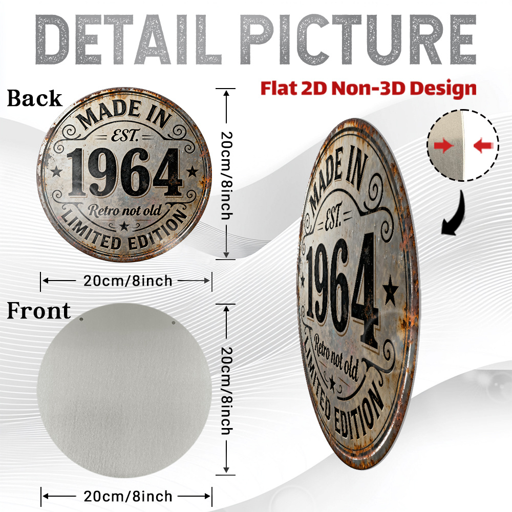 Targa in Metallo Vintage 1964, - Vintage Collectible Plates recensione e prezzo